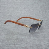 Natural Wood Sunglasses Men Black