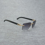 Natural Wood Sunglasses Men Black