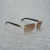 Natural Wood Sunglasses Men Black