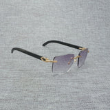 Natural Wood Sunglasses Men Black